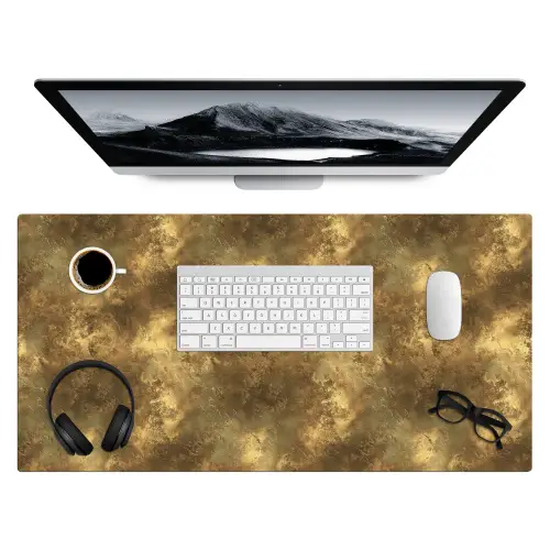 Antiek - Metaallook - Goud Muismat XXL klein 681 -3d