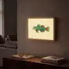 Vis - Blauw - Stippen - Schubben Light Box met batterij (Wandlamp) middel -sfeer1