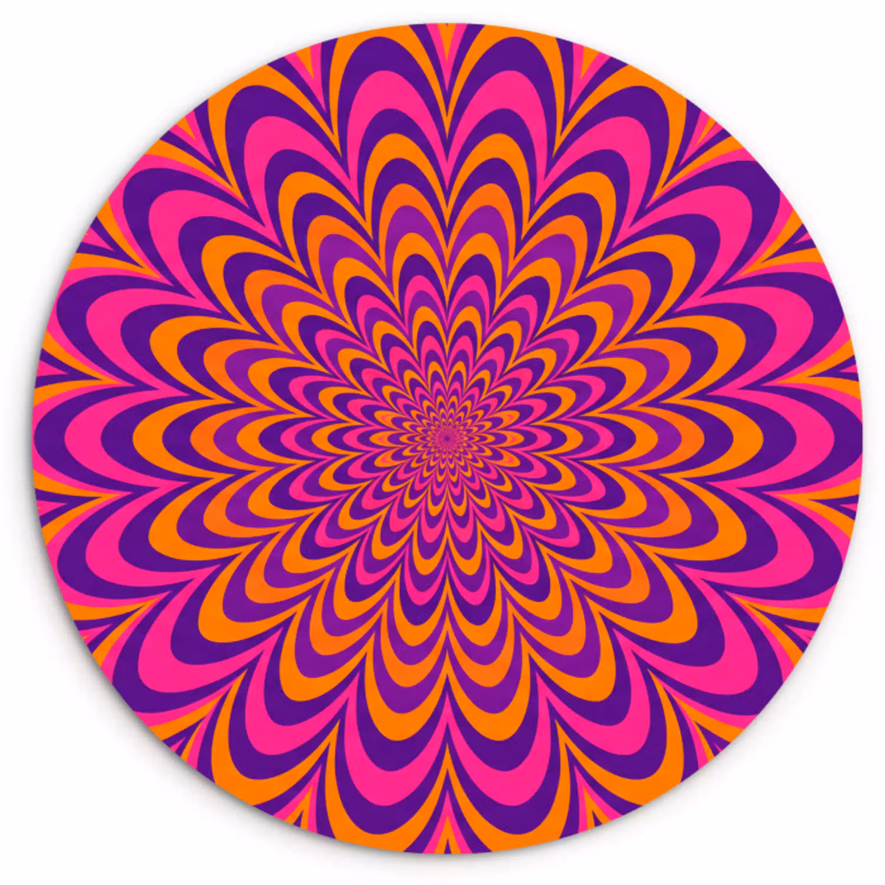 Patroon - Optisch - Kleurrijk Wandcirkel kunststof plaat 5mm dik klein -3d