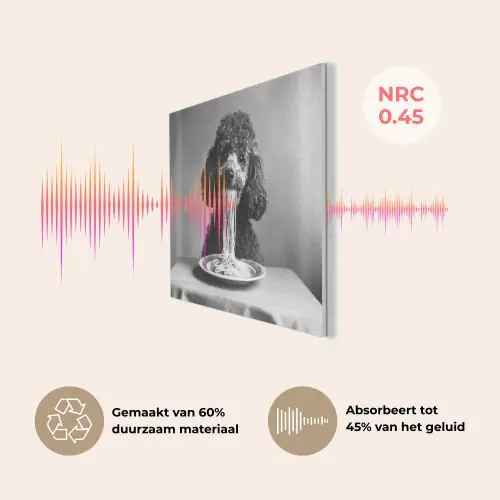 Poedel - Hond - Zwart - Wit - Schattig - Pasta PET vilt klein -USP_NL