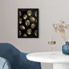 Eieren - Goud - Patroon fotolijst zwart zonder passe partout klein -sfeer4
