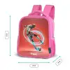 Voetbal - Jongen - Rood - Lichtcirkel Kinderrugzak - Roze middel -productfoto_formaten