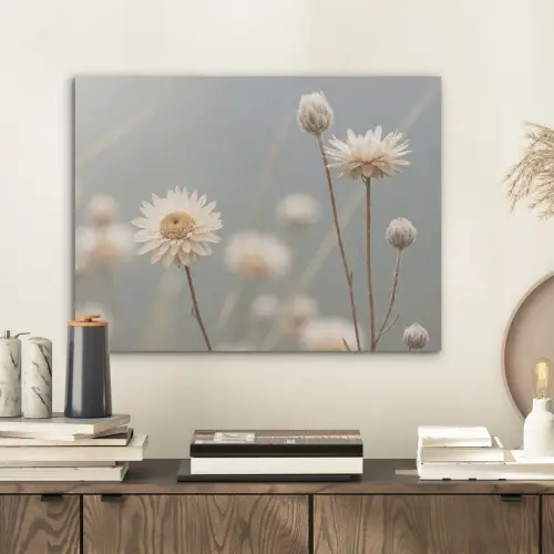 Strobloemen - Wit - Daglicht PET vilt klein -sfeer1