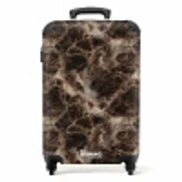 Bruin - Goud - Marmer NBS - Handbagage koffer - Volwassenen Unisex middel -productfoto_recht