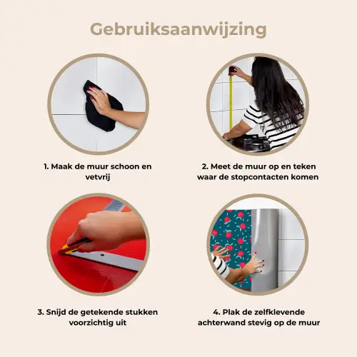 Blauwgroen - Appels - Vruchten keuken achterwand 2 middel 871 -gebruiksaanwijzing_NL