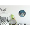 Kerstdorp - Kerst - Sneeuw - Winter Wandcirkel aluminium klein -kinderkamer