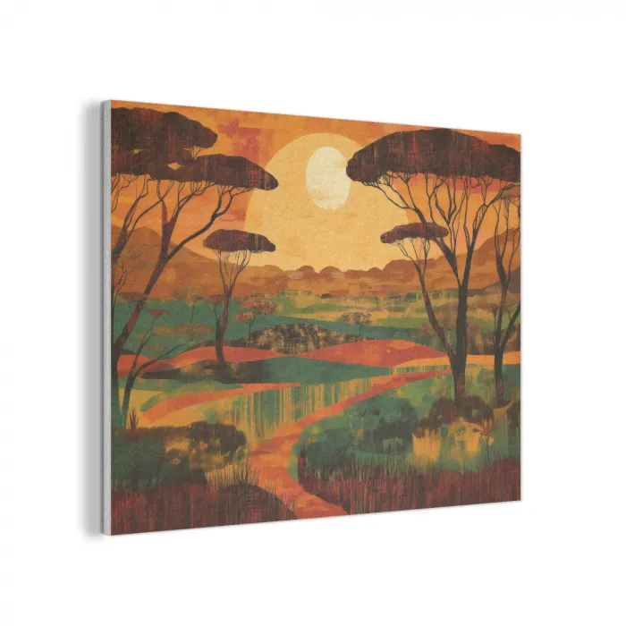 Landschap - Afrikaans - Zon PET vilt klein -3d