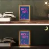 Brutaal - Grappig - Blauw Light Box met kabel (Tafellamp) klein -sfeer3