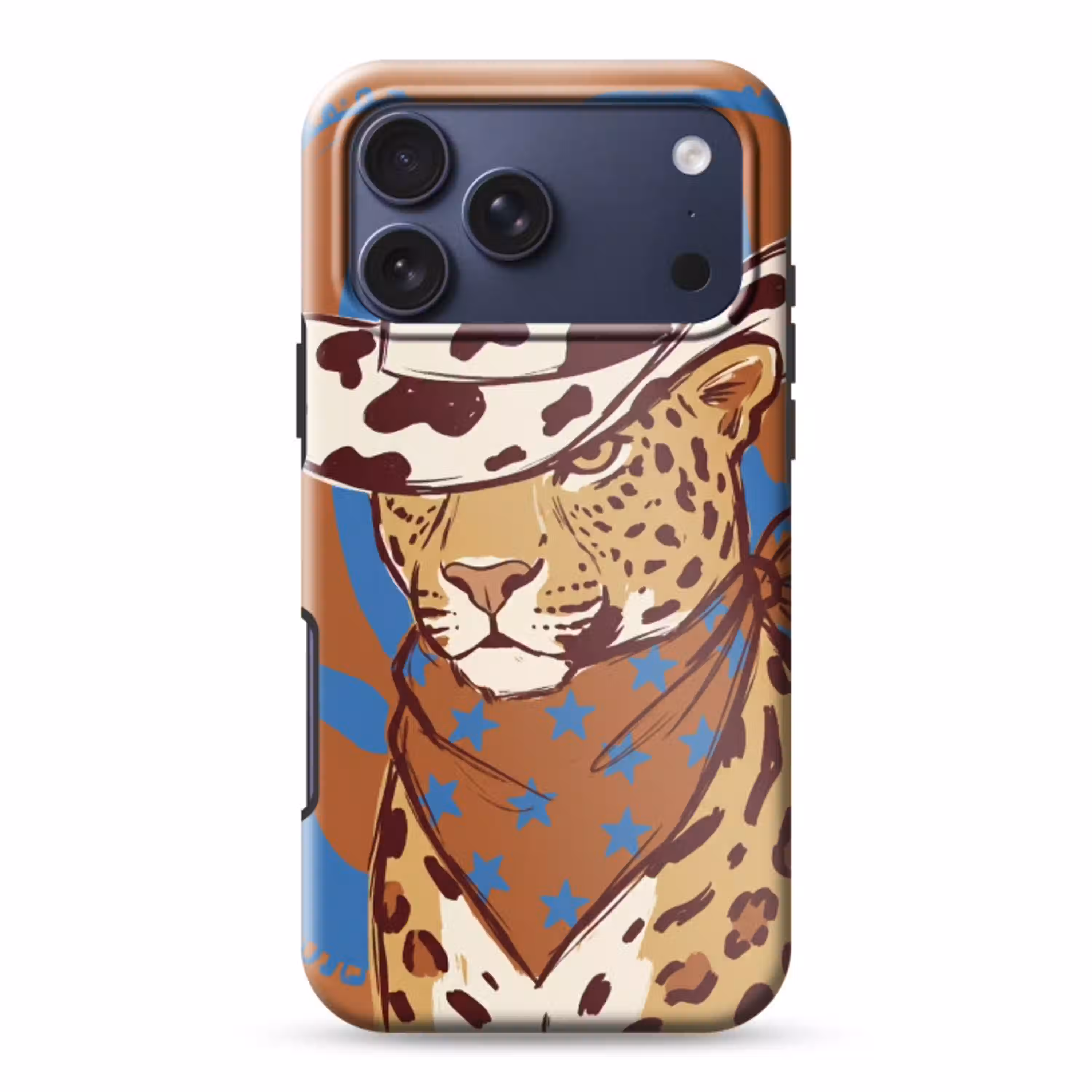 Dieren - Cowboyhoed - Modern - Illustratie - Bruin Toughcase MagSafe Apple iPhone 17 Pro Max klein -3d