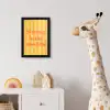 Gestreept - Geel - Sunshine - Letters fotolijst zwart zonder passe partout klein -usfeer4_kinderkamer