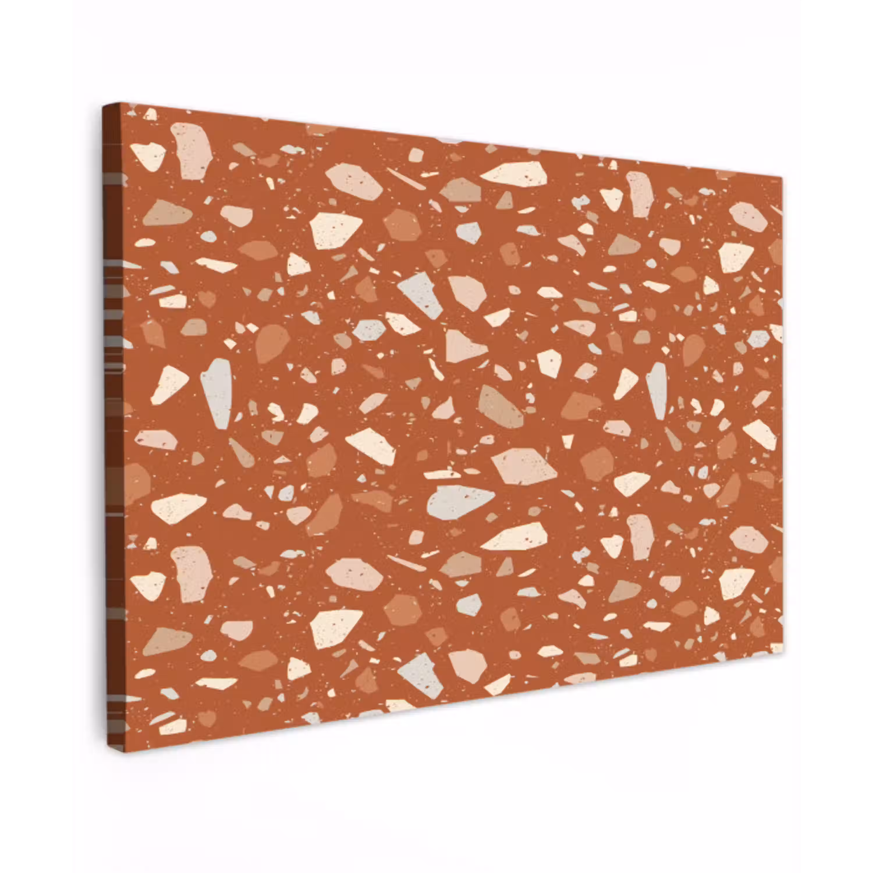 Terrazzo - Patroon - Klei Tuinposter op houten frame 2 cm dik klein 845 -3d