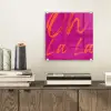 Oh la la - Oranje - Roze plexiglas 5mm klein -sfeer1