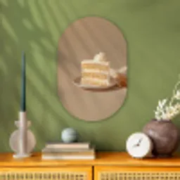 Vanilletaart - Cake - Romig Wandcirkel Ovaal Forex klein -sfeer2