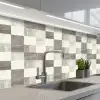 Patroon - Dambord - Houtnerf keuken achterwand 2 middel 871 -3d_schuin