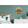Vrouwen - Strand - Zondsondergang Wandcirkel aluminium klein -slaapkamer