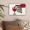 Wijnfles - Quote - Rood - Glas canvas 2cm klein -sfeer1