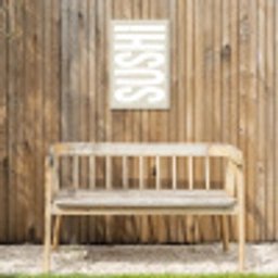 Sushi - Eten - Decoratie - Vintage Tuinposter op houten frame 2 cm dik klein -sfeer4