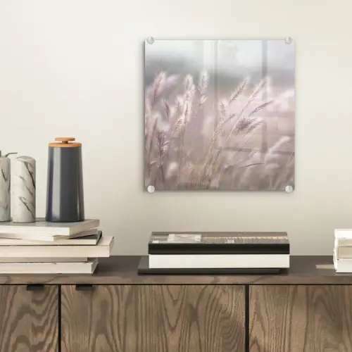 Graspluimen - Wind - Beige - Mistig plexiglas 5mm klein -sfeer1