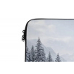 Sneeuwlandschap - Bergen - Rivier - Winter laptophoes neopreen klein -detail