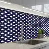 Oceaan - Stippen - Blauw - Wit keuken achterwand 2 middel 871 -3d_schuin