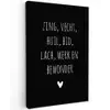 Spreuken - Zing vecht huil bid lach werk en bewonder - Quotes - Ramses Shaffy Tuinposter op houten frame 2 cm dik klein -3d