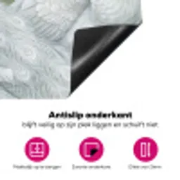 Pauwen - Wit - Natuur - Groen Inductie beschermer vinyl 3mm klein -wsfeer4_website