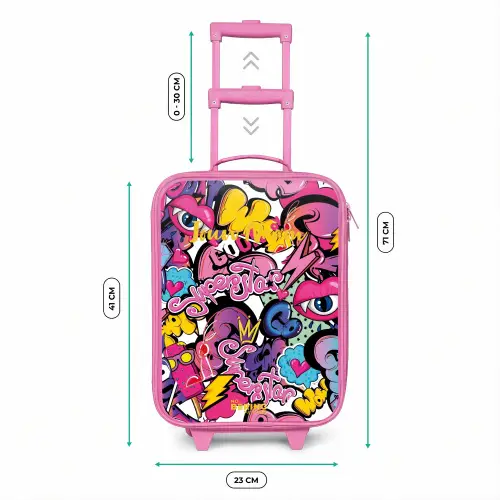 Girly graffiti Kinderkoffer - Roze klein -productfoto_formaten