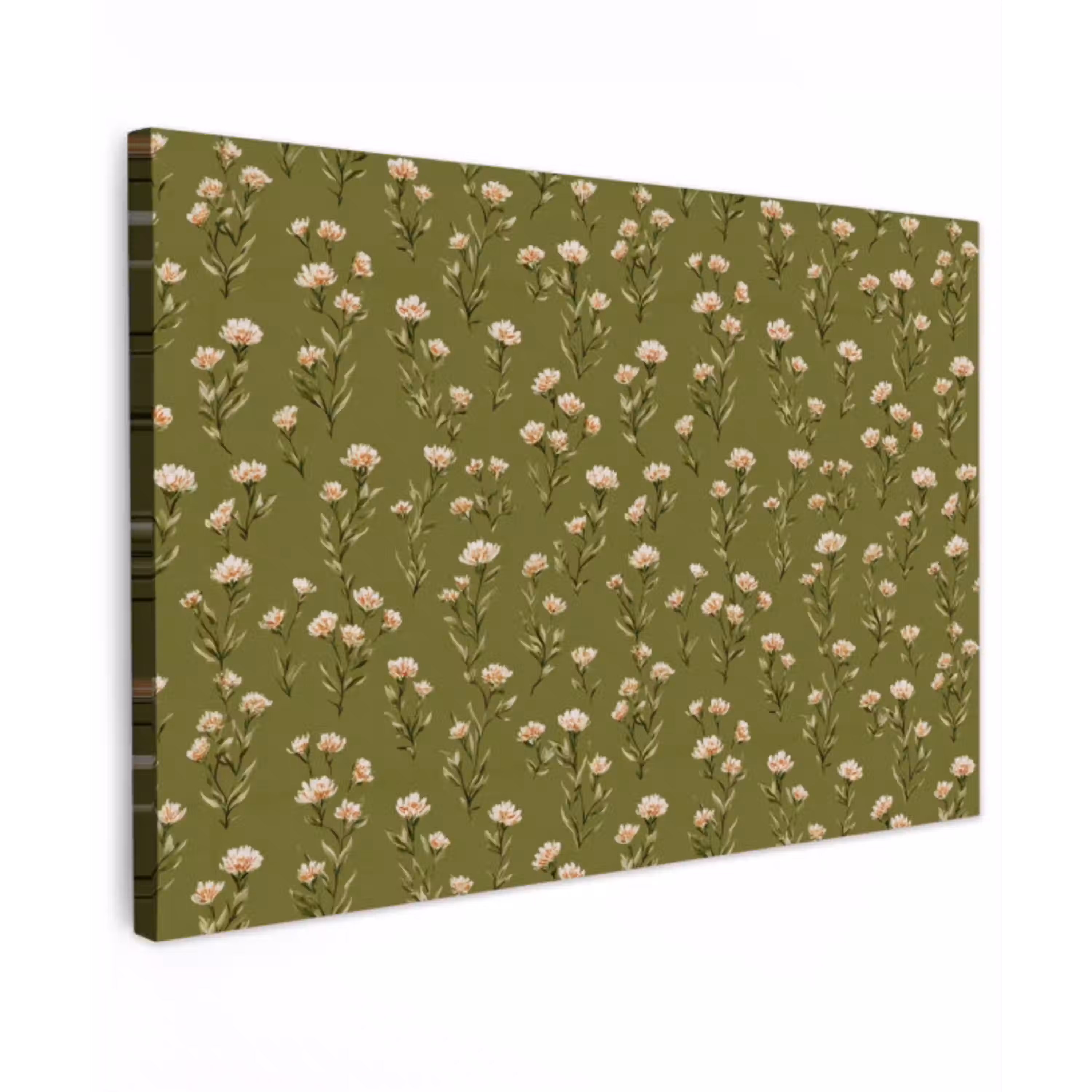 Landelijk - Bloemen -  Groen Tuinposter op houten frame 2 cm dik klein 845 -3d