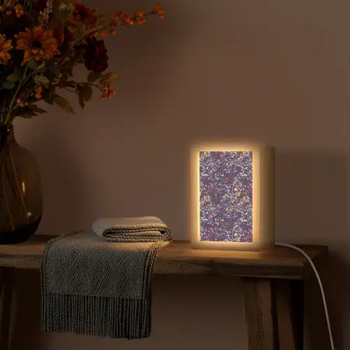 Spat - Abstract - Stippen Light Box met kabel (Tafellamp) klein 925 -sfeer4