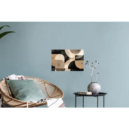 Abstract - Vormen - Modern - Beige Muursticker klein -plant