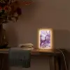 Marmer - Paars - Lila - Goud Light Box met kabel (Tafellamp) klein -sfeer4