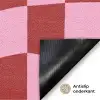 Pinky up - Geblokt - Bordeauxrood Deurmat klein -antislip_NL
