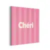 Gestreept - Roze - Chéri aluminium wit klein -3d