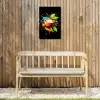 Koffie - Graffiti - Drinken - Abstract Tuinposter op houten frame 2 cm dik klein -sfeer4