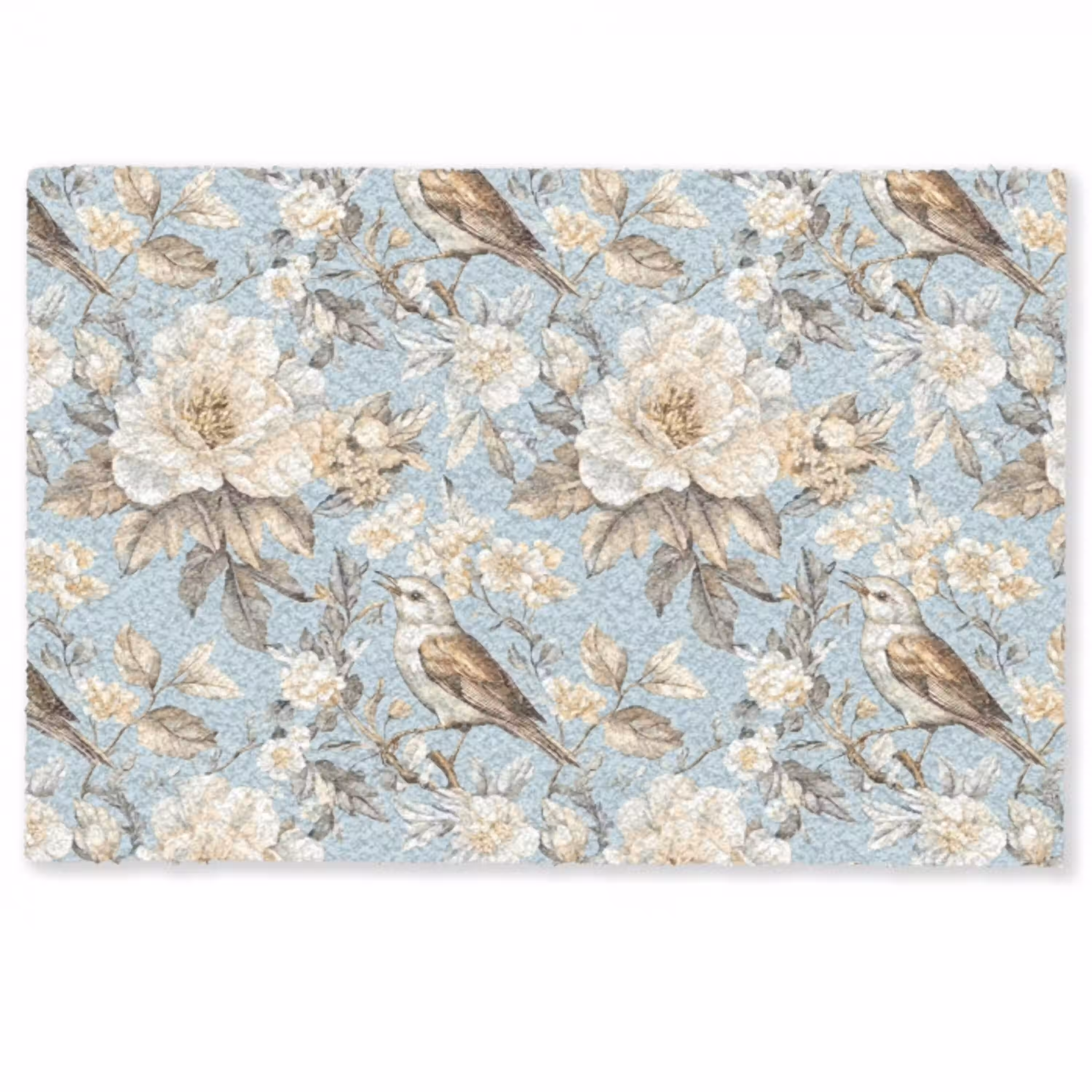 Botanisch - Zangvogel - Blauw Deurmat klein 898 -zkaufland3d