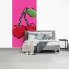 Kers - Roze - Fruit fotobehang vinyl groot -slaapkamer