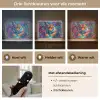 Tijger - Dier - Jungle - Kleurrijk Light Box met batterij (Wandlamp kind) middel -USP_lichtkleurNL