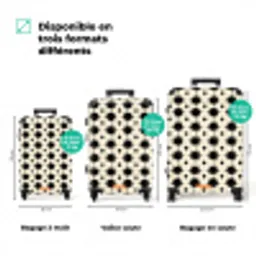 Stervormen - Geometrisch - Zwart NBS - Handbagage koffer - Volwassenen Unisex middel zzzzzzVergelijking_3FR