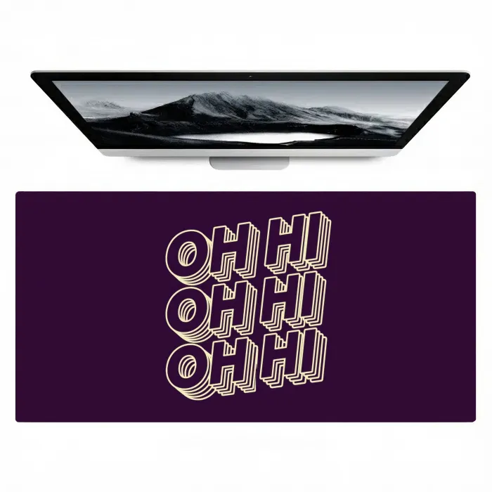 Oh hi - Paars - 3D Muismat XXL klein -zzz3d