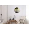Vlakken - Abstract - Beige - Cirkels Wandcirkel aluminium klein -woonkamer