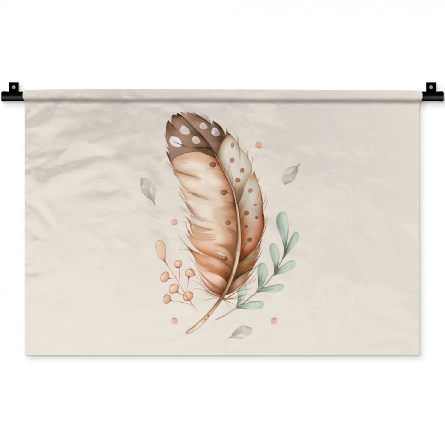 Veer - Bohemian - Boho - Pastel kleuren Wandkleed katoen klein -zz3d