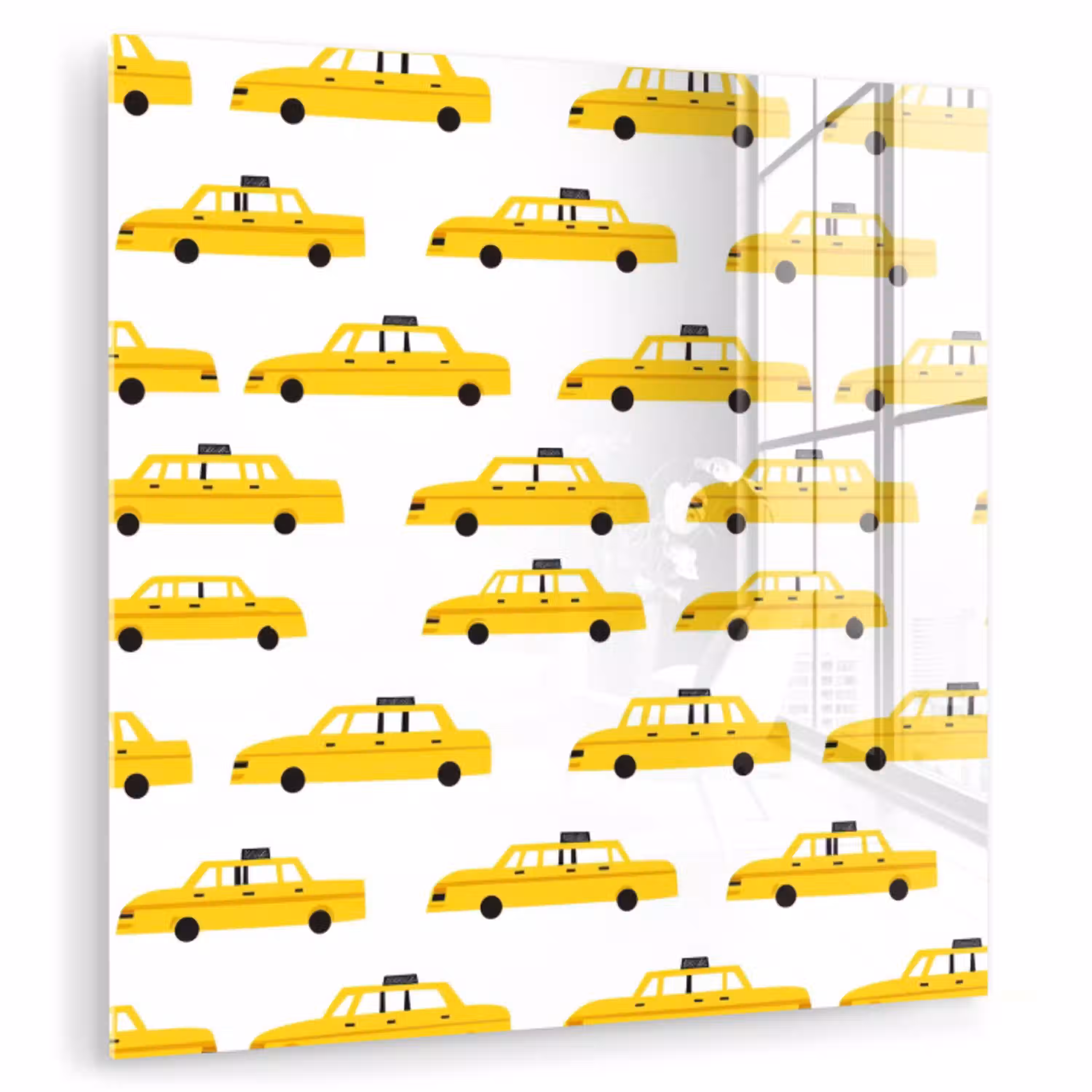 Taxi - Iconisch - Geel plexiglas 5mm klein 11 -zzzproduct_nieuw