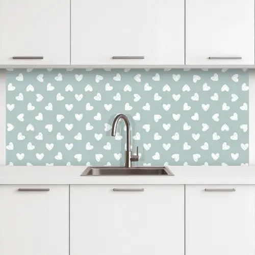 Groen - Design - Geometrie - Patroon keuken achterwand 2 middel 871 -3d