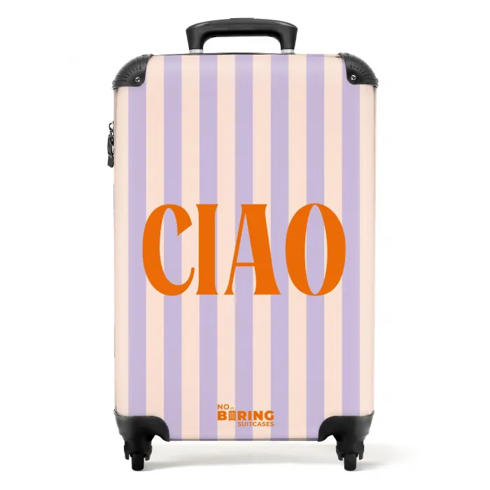Quotes - Ciao pastel lila en zalmkleur NBS - Handbagage koffer - Kinderen Unisex middel -productfoto_recht