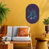Rendier - Zonnebril - Neon - Kerstboom Wandcirkel Ovaal Forex klein -sfeer4