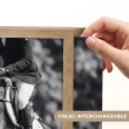 Springen - Paard - Zwart - Wit Light Box met batterij (Wandlamp) middel -USP_websiteprintFR