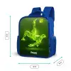 Groene neon omhaal in actie Kinderrugzak - Blauw middel -productfoto_formaten