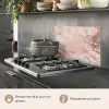 Marmer - Roze - Luxe - Marmerlook - Glitter - Design keuken achterwand spatscherm klein -usp_IT