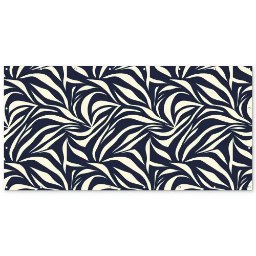 Bladvormen - Blauw - Patroon - Wit Balkonbeschermer Duitsland klein 596 -zz_3d