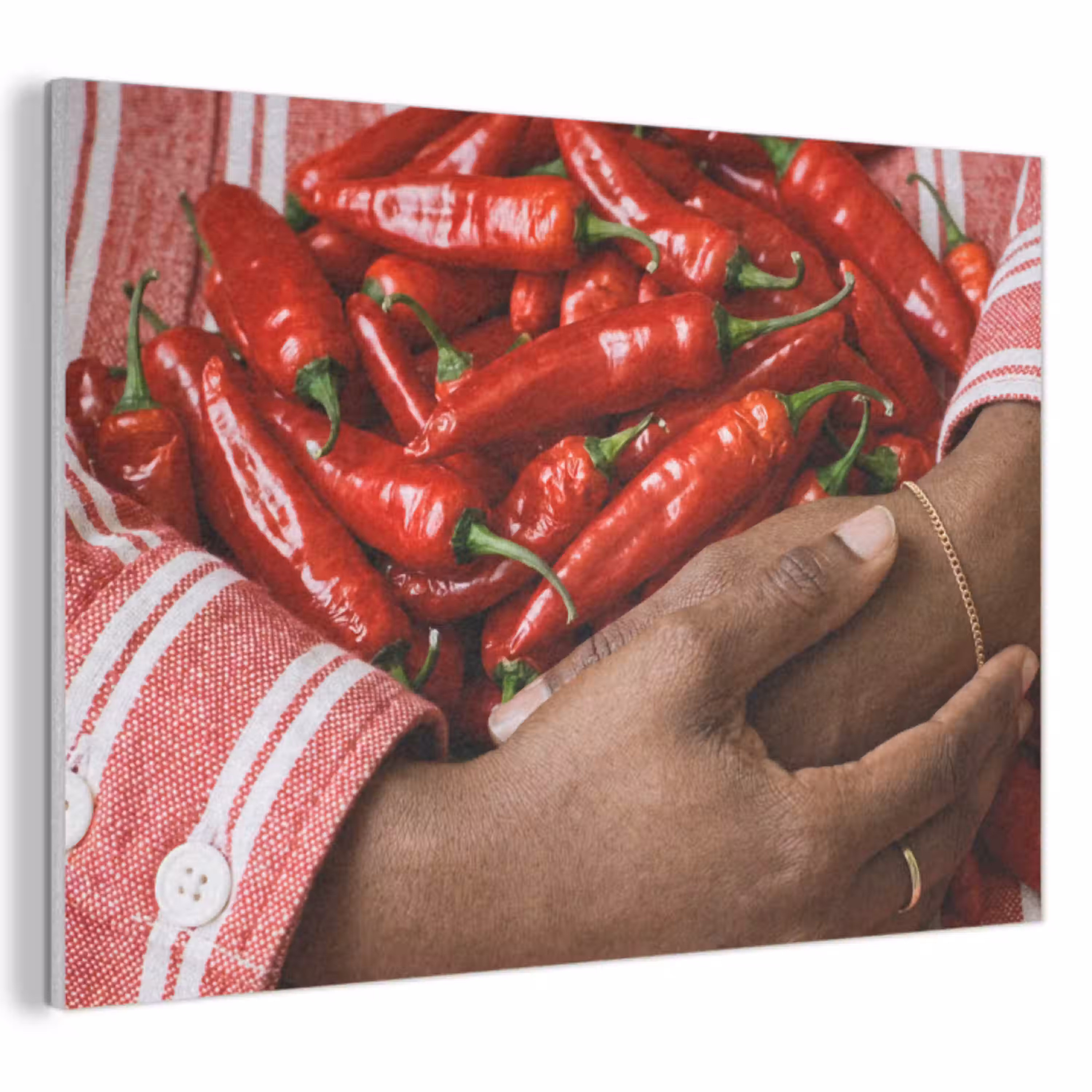 Chilipepers - Rood - Handen PET vilt klein -3d